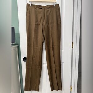 NWOT Santorelli Men’s 100% Wool Dress Pants in Tobacco Brown
